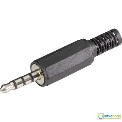 Picture of 4 Pole Headphone Jack Plug Male 3.5mm 4 Pin Stereo Audio Headphone Jack Connector Earphone Plug For Mobile Phone Computer Laptop Desktop PC MP3 Video Cables