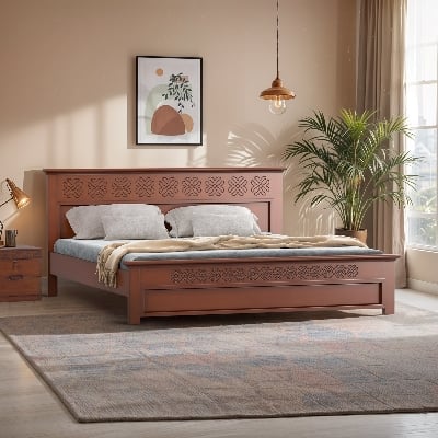 Picture of REGAL Florida Classic Wooden Bed BDH-371-3-1-20 (Double)-Without Through