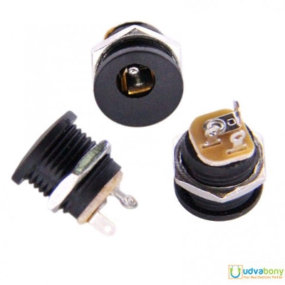 Picture of 5Pcs- DC-022 ROUND Panel Mount Female 2.1mm 3 Pin DC022 5.5x2.1mm 5V 12V 24V DC Power Supply Socket Chassis Connector Adapters With Nut Kit For LED Strip Cables