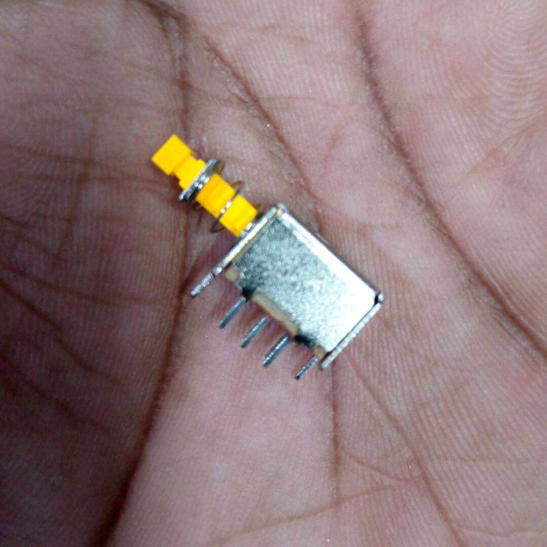 Picture of 5Pcs- PS-22E05 Metal Body ON-OFF Switch 0.3A DC 50V 6 Pin Self Lock SWITCH For TV