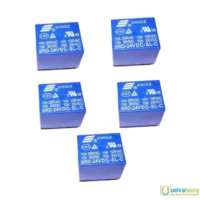 Picture of SRD-24VDC-SL-C Power Relay 10A-5Pcs