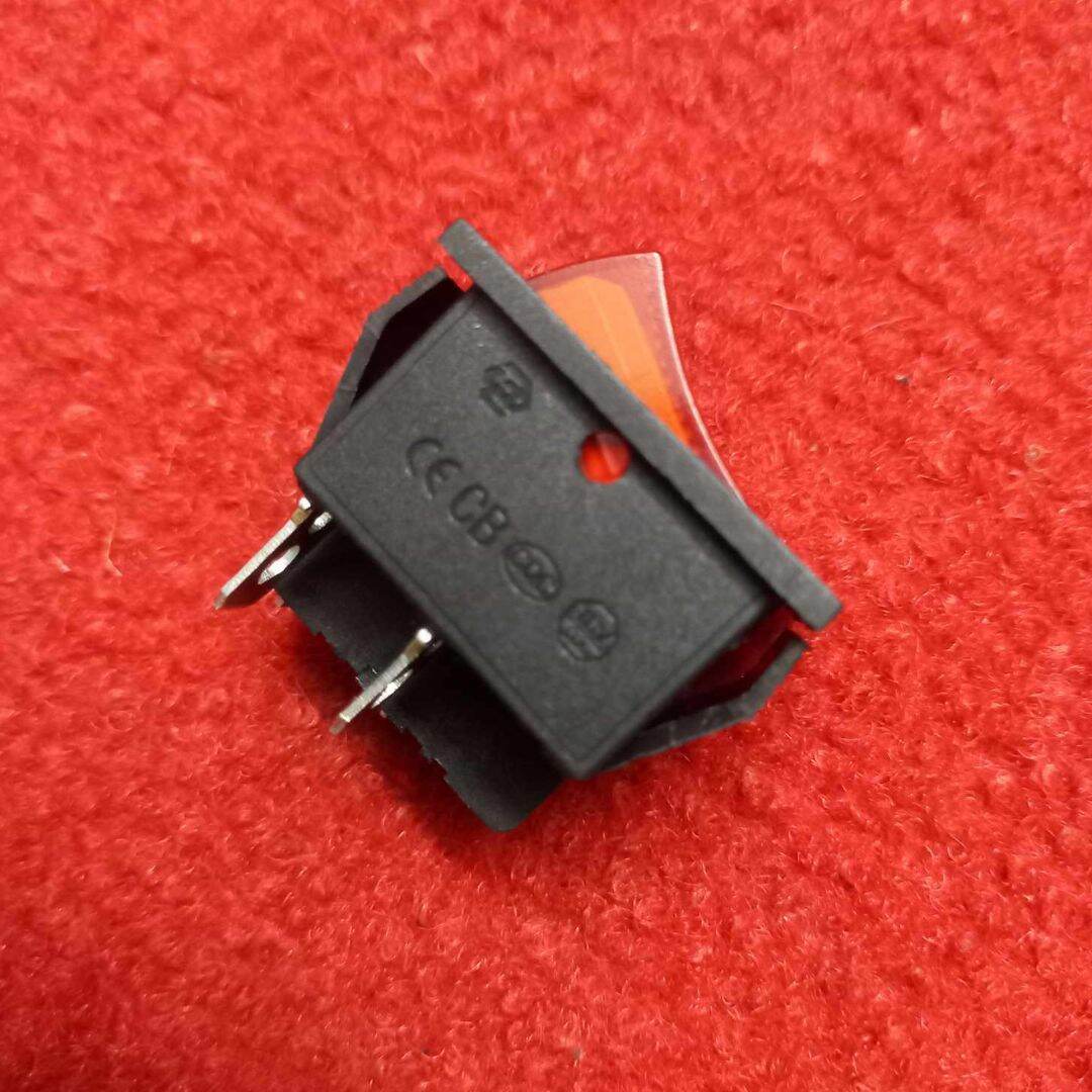 Picture of Upscale Living - KCD4 Rocker Switch 16A 250V 4 Pin Black Color Switches 4Pin On Off 2 Positions Full Illuminated Neon RED Indicators - Green