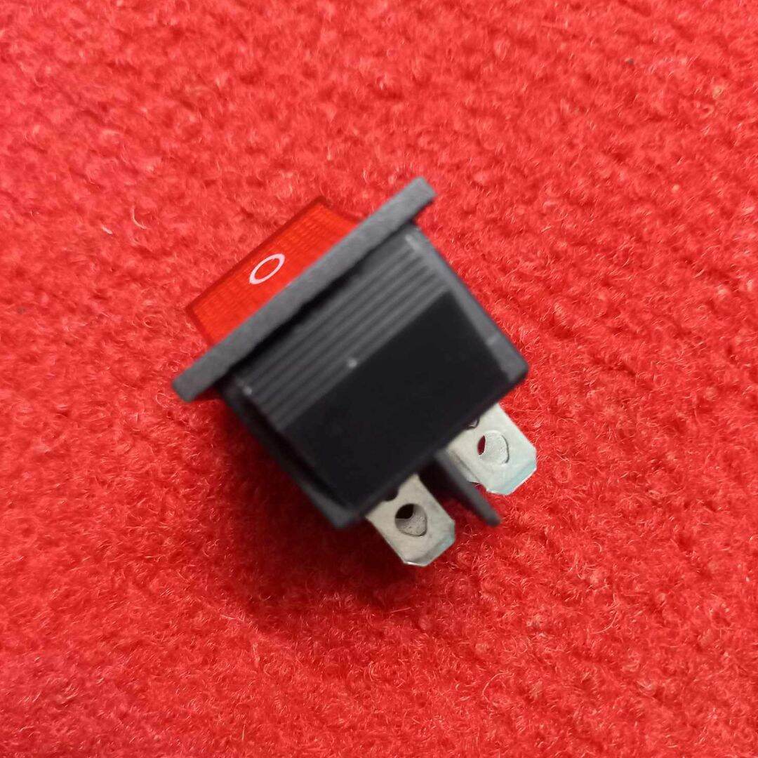 Picture of Upscale Living - KCD4 Rocker Switch 16A 250V 4 Pin Black Color Switches 4Pin On Off 2 Positions Full Illuminated Neon RED Indicators - Green