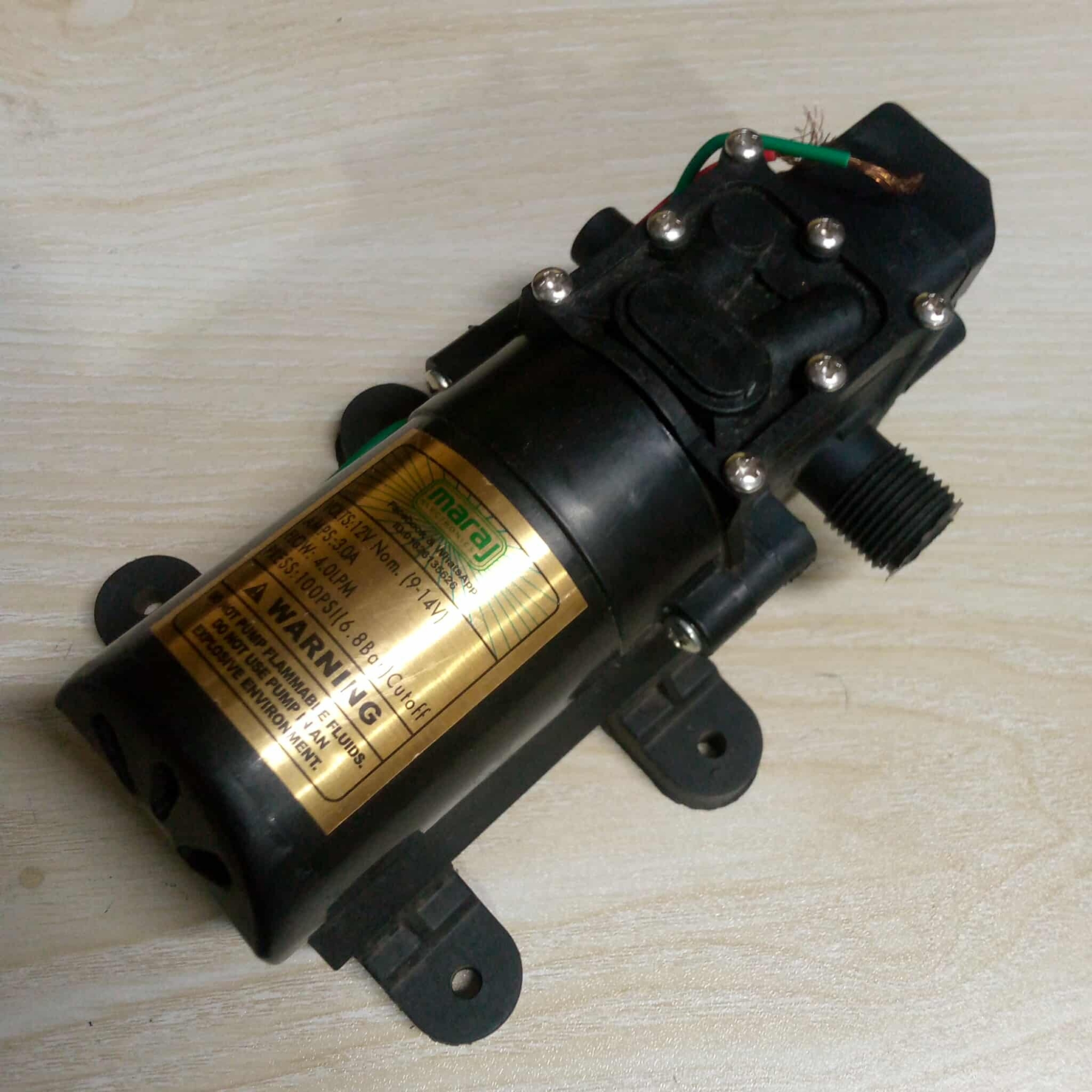 Picture of DC 12V High Pressure Single Water Pmp For Bike or Car Wash & Garden irrigation - Black