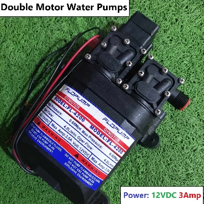 Picture of High Pressure Water Pumps 12V 3A Double Motor Water Pumps 12V 3A 160W For Bike Car Washing Water Pumps Garden Irrigation - Green