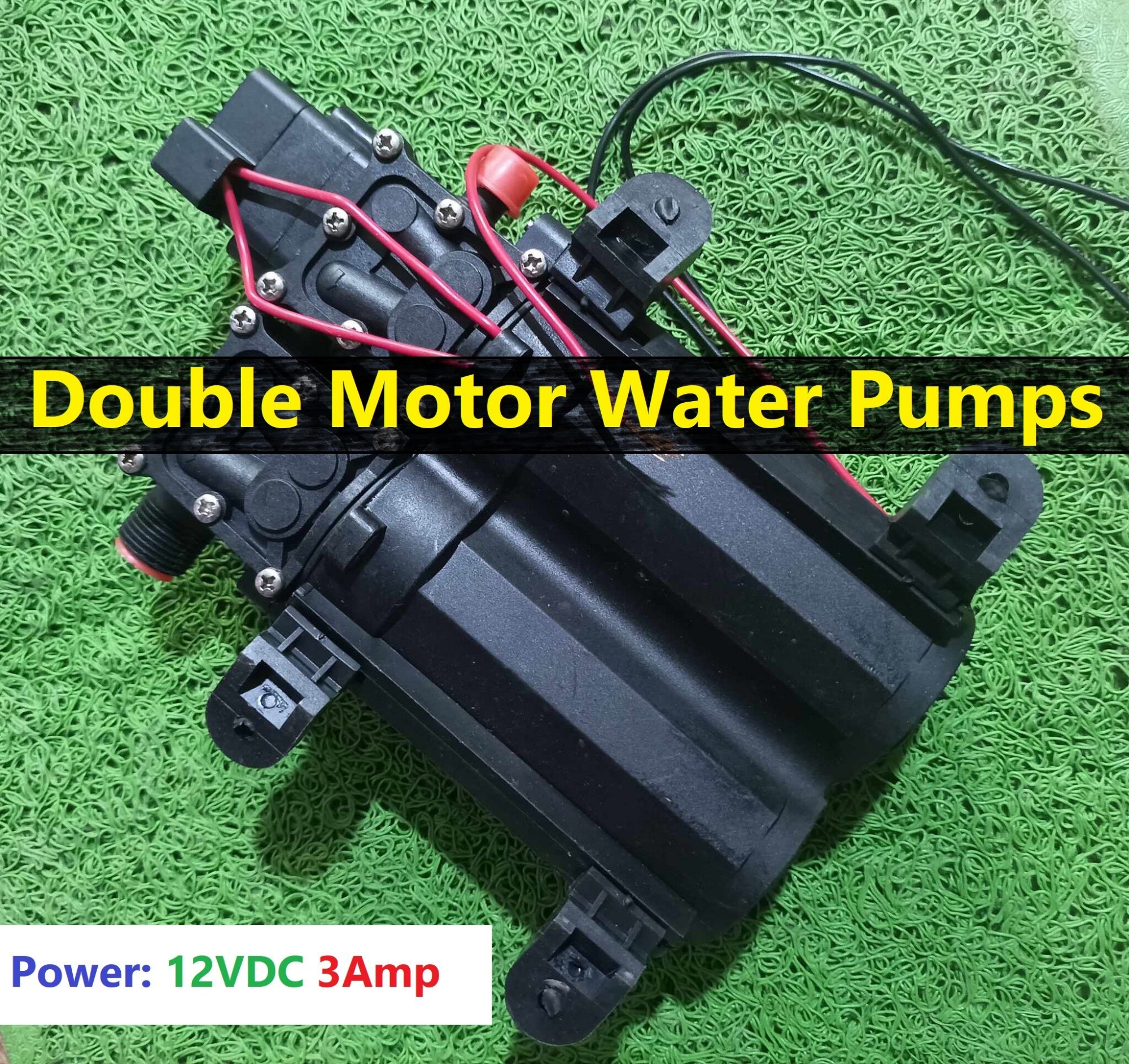 Picture of High Pressure Water Pumps 12V 3A Double Motor Water Pumps 12V 3A 160W For Bike Car Washing Water Pumps Garden Irrigation - Green