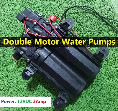 Picture of High Pressure Water Pumps 12V 3A Double Motor Water Pumps 12V 3A 160W For Bike Car Washing Water Pumps Garden Irrigation - Green