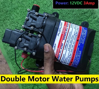 Picture of High Pressure Water Pumps 12V 3A Double Motor Water Pumps 12V 3A 160W For Bike Car Washing Water Pumps Garden Irrigation - Green