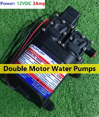 Picture of High Pressure Water Pumps 12V 3A Double Motor Water Pumps 12V 3A 160W For Bike Car Washing Water Pumps Garden Irrigation - Green