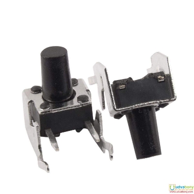 Picture of 10pcs Tact Switch 90 Degree Bend Black