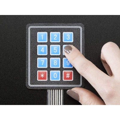 Picture of 4x3 Keypad Keyboards 3x4 Membrane Switches Matrix Keypad 12 Key Thin & Flexible With Cable Connector & Adhesive Back For Arduino