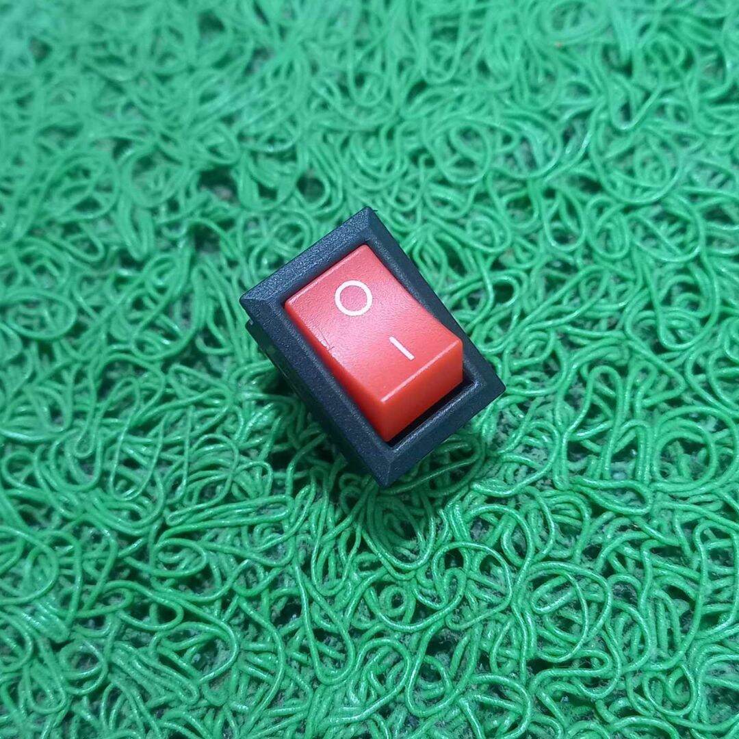 Picture of 10Pcs - 6A 2Pin RED BLACK Color MICRO ON OFF Switch 2 Pin 6A 250VAC 2 Positions Switches Power Rocker Switches