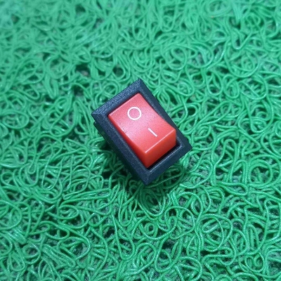 Picture of 10Pcs - 6A 2Pin RED BLACK Color MICRO ON OFF Switch 2 Pin 6A 250VAC 2 Positions Switches Power Rocker Switches