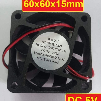 Picture of 60mm 5V Cooling Fans 6015 DC 5V 60x60x15mm Heatsink Cooler Cooling Fan Radiator Heat Dissipation Mini Fans With Cables