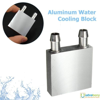 Picture of 40mm Water Block Aluminum 40x40x12mm Water Cooling Waterblock Heatsink For TEC1-12706