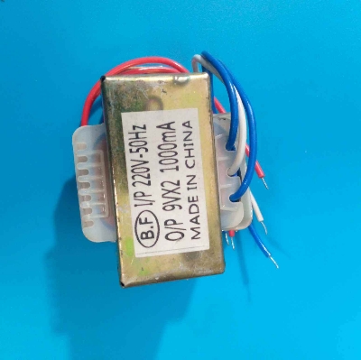 Picture of 9V 1A Transformer 9-0-9V 1Amp Input AC 220V 50Hz Output DC 9 Volt 1A Step Down Transformers For Power Supplies Electronic Project Adapters