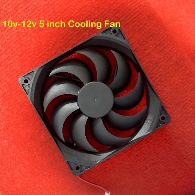 Picture of 5" Inch Cooling Fans DC 10-12V 5″ Inch Brushless Heatsink Cooler Cooling Radiator Heat Dissipation Fan10-12V  With Cable - Black