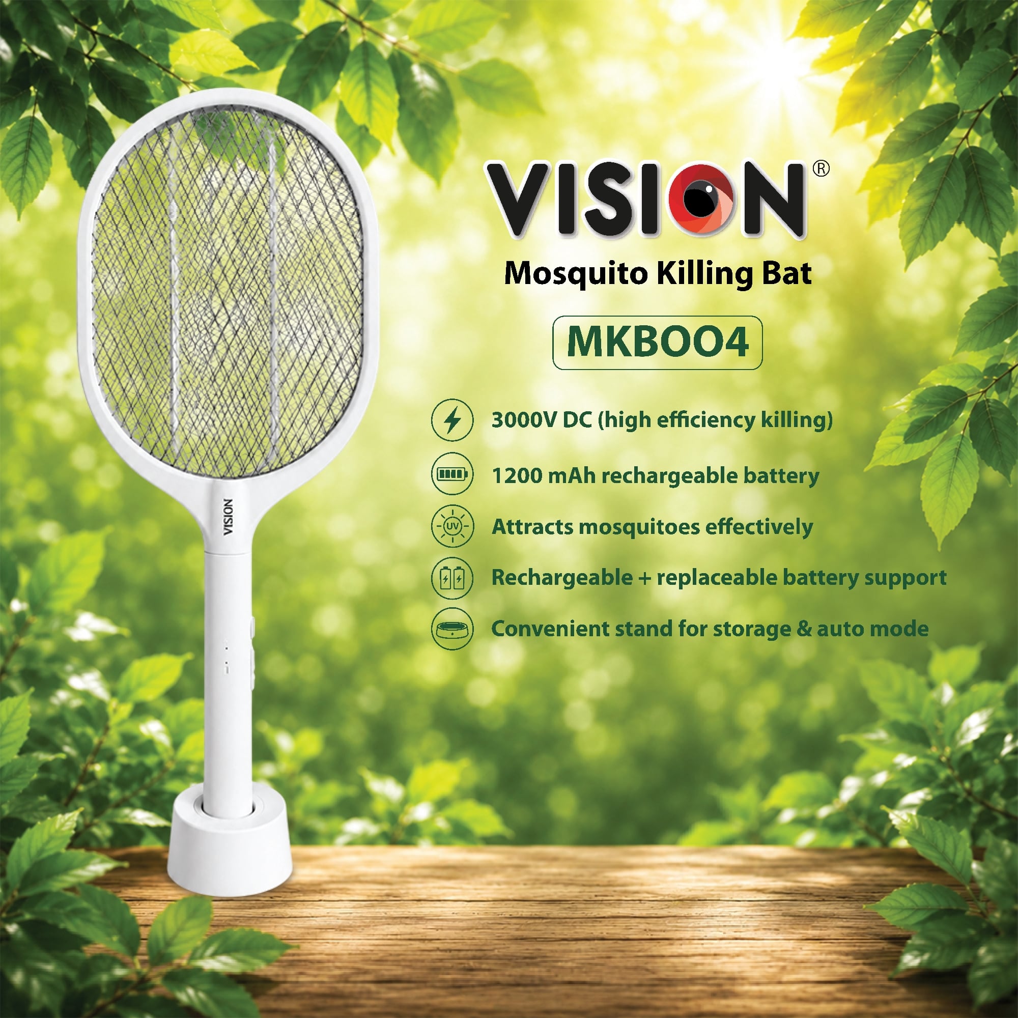 Picture of VISION Mosquito Killing Bat Rechargeable with LED Light (MKB004)