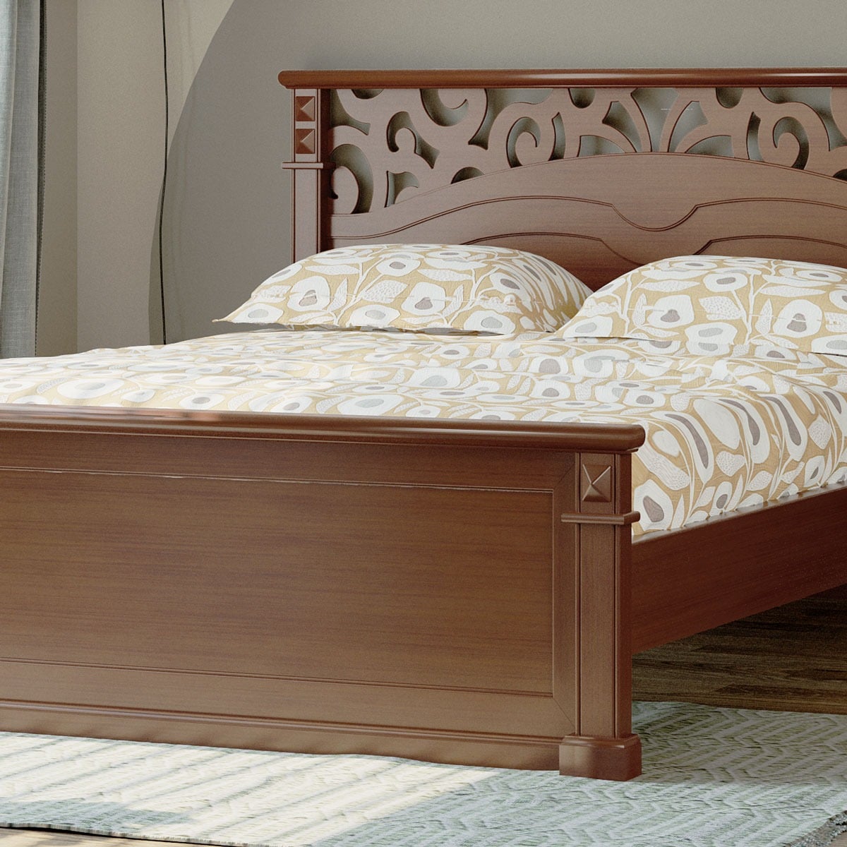 Picture of REGAL Wooden Bed ELIZABETH- BDH-309-3-1-20 (DOUBLE)