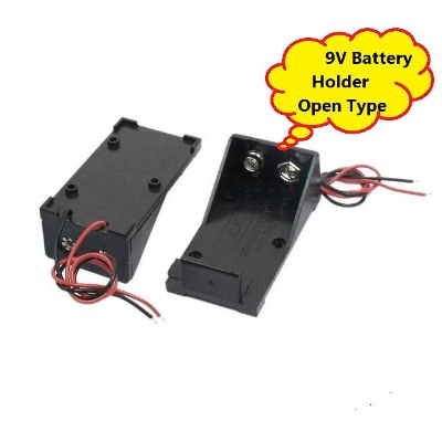 Picture of 9V Battery Holder Open Type Battery Case 9v Battery Holder With Lead Wire Cable