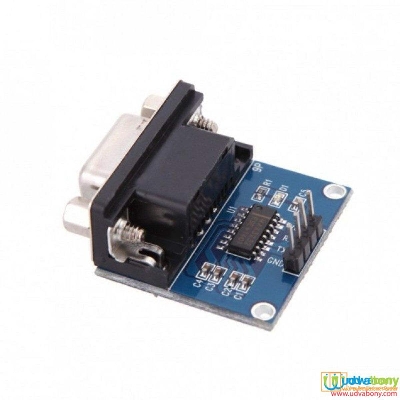 Picture of Serial Port RS232 RS-232 To TTL Converter Module Female DB9 COM Connector Based On MAX3232 IC 4 Pin Electrical Circuitry & Parts