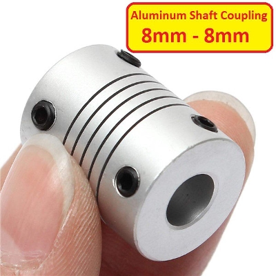Picture of Aluminum Flexible 8mm To 8mm Shaft Coupling Clamp Universal Joint Stepper Motor Coupler For CNC 3D Printer Engraving Machine DC Motor DIY