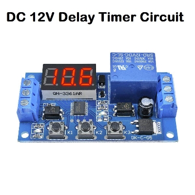 Picture of DC 12V Infinite Cycle De-lay Timing Timer Relay ON OFF Switch Loop Module With LED Display