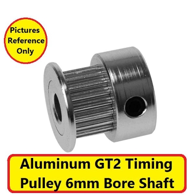 Picture of 6mm Hole Aluminum GT2 Timing Belt 6mm Bore Shaft Pulley 16 Tooth 6mm Belt For CNC Machine 3D Printers DC Gear Motor Parts Puli Robotics Parts