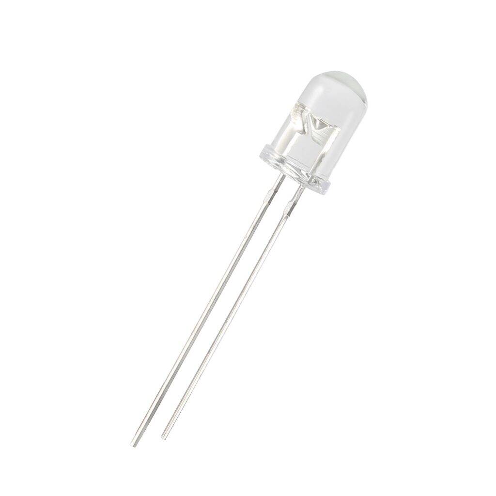 Picture of 5Pcs- 5mm TRANSPARENT LED IR Transmitter LED Sensor 5mm 940nm IR LED Lights Infrared Transmitters RX LED Sensor Lights 5mm For Electronics TV Camera Remote Control - Multicolor