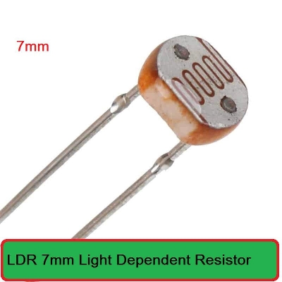Picture of 3Pcs- LDR 7mm Diameter Photoresistor Photo Cell Lights Dependent Resistor LDR Sensor For Night Light Street Light Sensor Automatic Headlight Dimmer Control Photo Light Sensitive Resistor