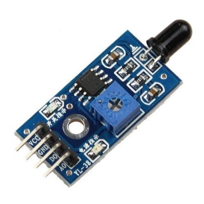 Picture of SINGLE LED FLAME Sensor For Fire Detection Module IR Infrared 4 Wire Cables  Flame Detection Sensor Circuit IR Flame Sensor Detector Smart Sense For Arduino Electronics Circuitry & Parts