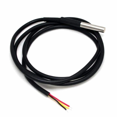 Picture of Waterproof 3 Wire With DS18B20 18B20 Stainless Steel Probe NTC With 1M Cables Wire Digital Temperature Temp Sensor Waterproof Probe For Arduino Raspberry Pi