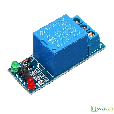 Picture of 1 Channel 12V Relay Module DC 12V Single Channel Trigger Relay Control Module With Screw Terminal For Arduino One Channel DC12V Relay Electronics Circuitry & Parts