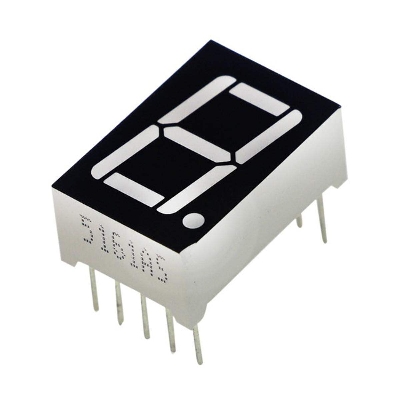 Picture of 2Pcs- SINGLE Digit CC 0.56″ Inches Common Cathode CC 0.56″ Inches Single Digit 7 Segment RED Color LED Digital Display For Light Watch Electronics Circuitry & Parts