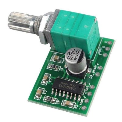Picture of PAM8403 3W+3W DC 5V Mini Audio Amplifier Board 2 Channel Stereo Amplifier With Potentiometer