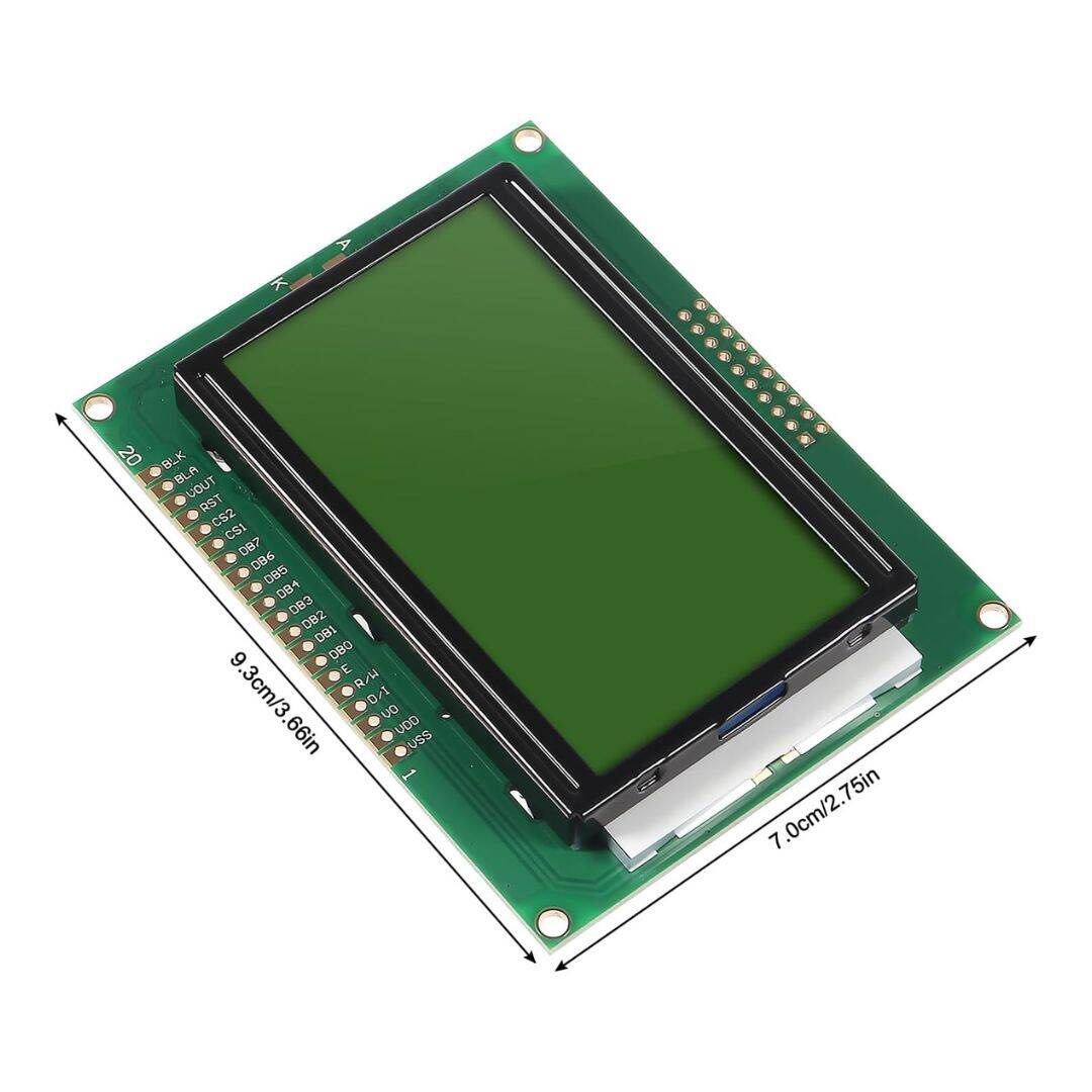 Picture of LCD12864 12864 Full Graphics LCD Display Monitor 12864 128×64 5V Character Blue Backlight Screen LCD 12864 IIC I2C For Arduino LCD Display Electronics Circuitry & Parts
