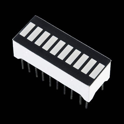 Picture of RED 10 Digits Battery Indicator LED Bar Graph Red 10 Segments LED Display Light 25x10x7mm For Batteries Indicators Light Electronics Circuitry & Parts