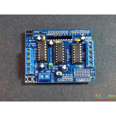 Picture of Blue L293D L-293D 293D Stepper Motor Driver Board Control Shield Module Motor Drive Expansion Board 4.5-16V Dc For Arduino Uno Mega Electronics Circuitry & Parts - Power Bank Circuit