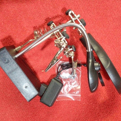 Picture of Soldering Iron Stand-3rd Helping Hand Magnifier Tool 3.5x & 12x Electrical Circuitry & Parts