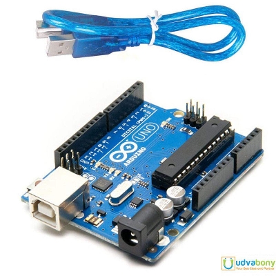 Picture of DIP UNO Arduino Uno R3 Development Board Microcontroller Based On ATmega328 With USB Cables For Arduino Electronics Circuitry & Parts