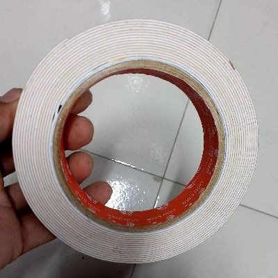 Picture of 25mm Foam Tape WHITE 1″ Inch DOUBEL SIDE Foam Tape 25mm Both Side Gum Foam Tape White Double Side Foam Tape 1 Inch Tape WHITE Color Foam Tape