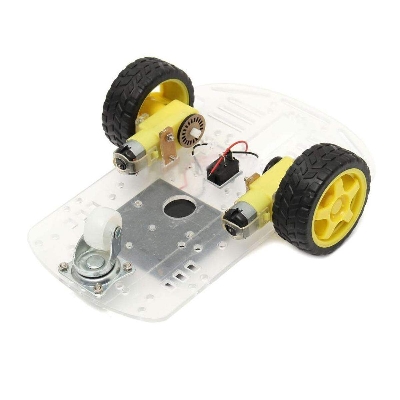 Picture of 2WD Smart Robot Car Chassis Kit 2WD Multi-Functional 2WD Smart Robot Car Single Layer Acrylic Chassis Plate 26cm Kit Without Battery Holder For Arduinos Uno R3 Project Electrical Circuitry & Parts