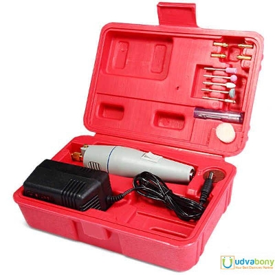 Picture of Super Quality Mini PCB Drill Set With Heavy Charger - Grey