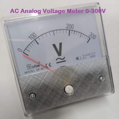 Picture of VOLTAGE Meter AC Analog Voltage Meter 0-300V Gauge Square Panel AC 0-300V Volt Voltage Meter 300V Analog Panel Volt Voltage Meter 85L1 For AC 220V Line Powerpoints Switches & Savers