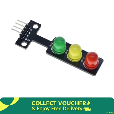 Picture of LED Traffic Lights Display DC 5V Module Digital Signal Output Ordinary Red Yellow Green 3 Color Light Separate Control Board For Arduino