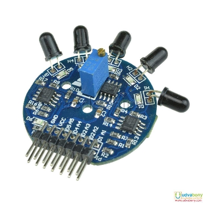 Picture of 5 Way Flame Sensor For Fire Detection Module 5 Way IR Flame Sensor Module Detector Smart Sense 5 Channel Flame Sensor With Digital Analog Signal Dual Output 14 Pin Leads