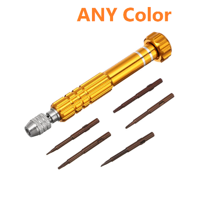 Picture of Multi Function 5 In 1 Precision Screwdriver Set Repair Tool Kit T5 T6 1.2mm 1.5mm 0.8mm Alloy Steel & Titanium For Watch Phone Laptop