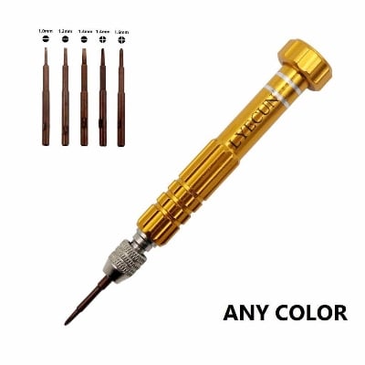 Picture of Multi Function 5 In 1 Precision Screwdriver Set Repair Tool Kit T5 T6 1.2mm 1.5mm 0.8mm Alloy Steel & Titanium For Watch Phone Laptop