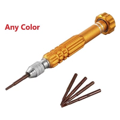 Picture of Multi Function 5 In 1 Precision Screwdriver Set Repair Tool Kit T5 T6 1.2mm 1.5mm 0.8mm Alloy Steel & Titanium For Watch Phone Laptop