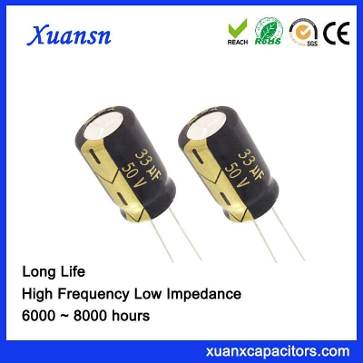 Picture of Radial 33uF Electrolytic Capacitor 50V-20Pcs